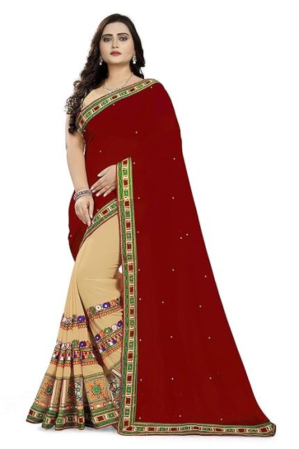 Women's Georgette Saree With blouse piece